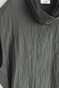 CRINKLED-SATIN TOP