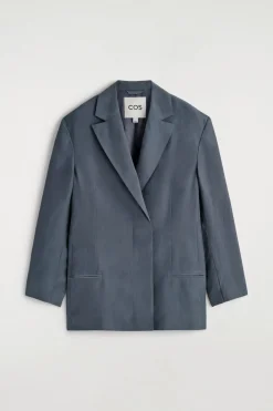 CRINKLED-SILK BLAZER