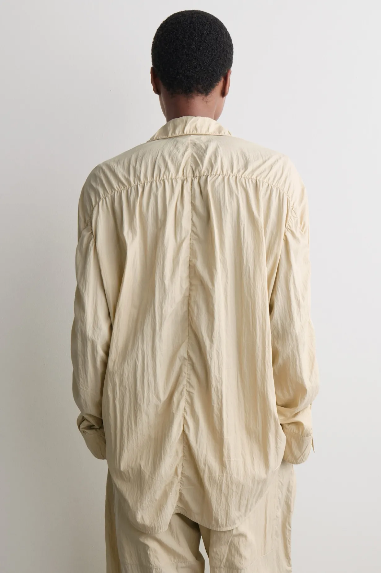 CRINKLED-SILK SHIRT