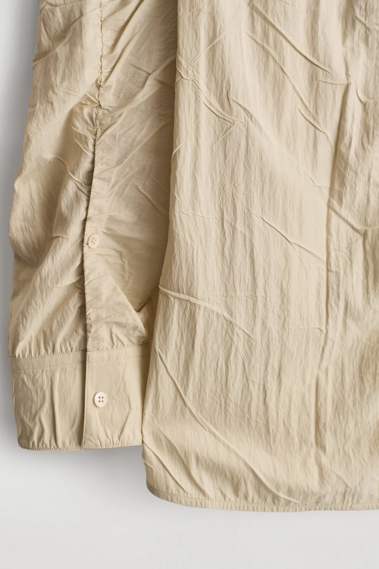CRINKLED-SILK SHIRT