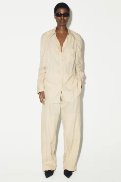 CRINKLED-SILK SHIRT