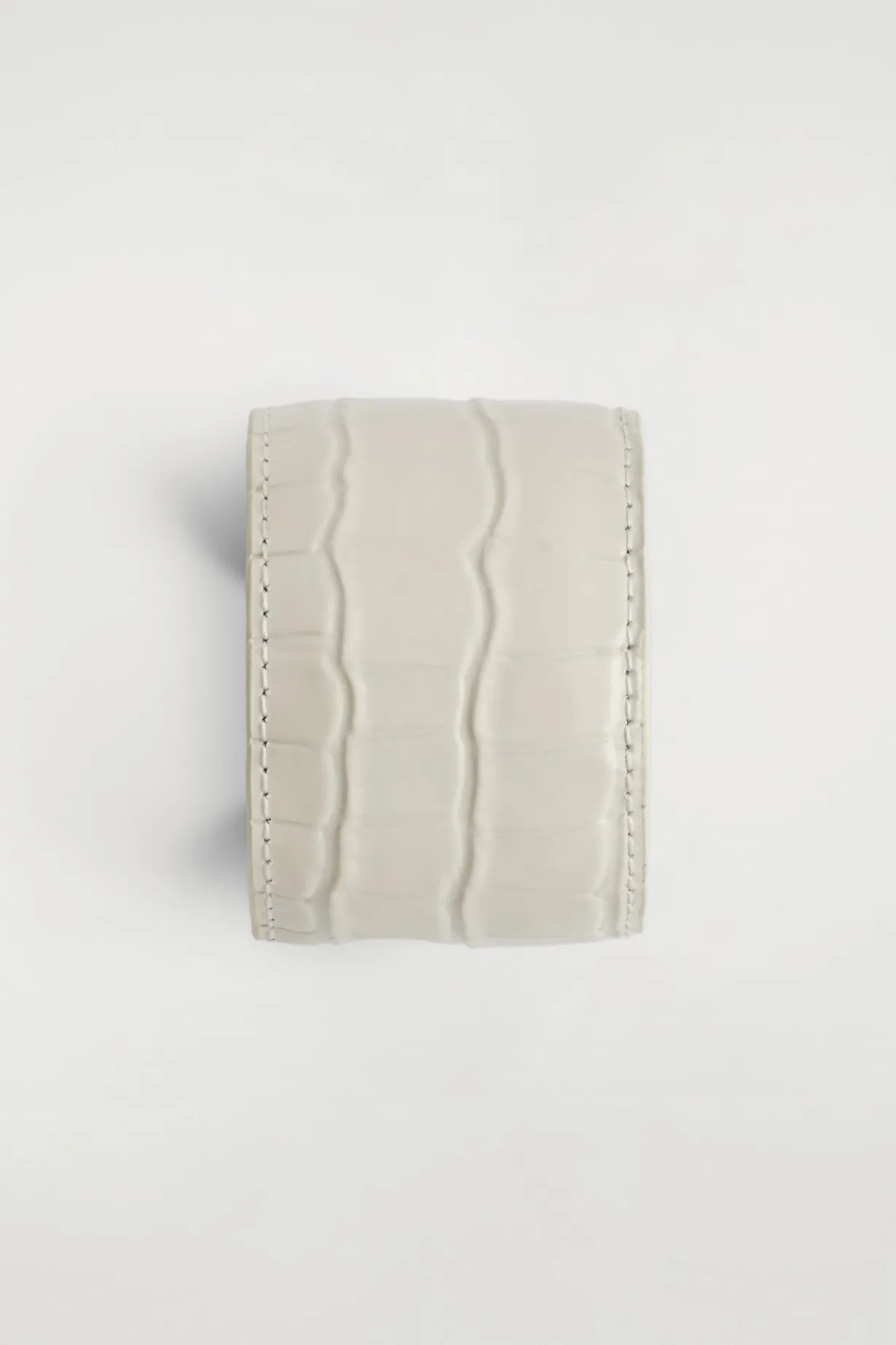 CROC-EFFECT LEATHER CUFF