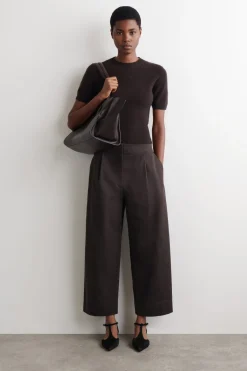 CROPPED COTTON BALLOON PANTS