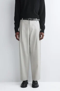 CROPPED COTTON STRAIGHT-LEG TROUSERS