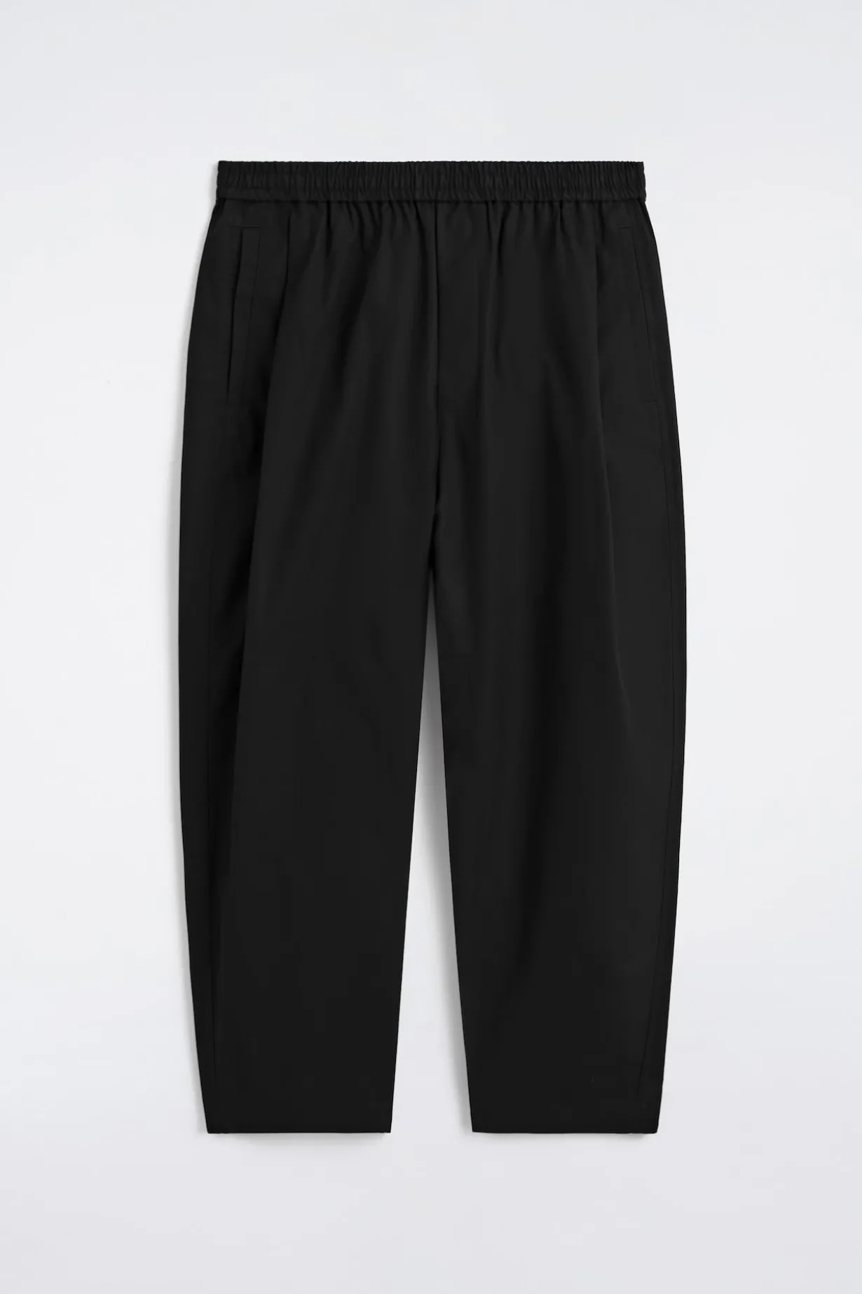 CROPPED ELASTICATED WIDE-LEG PANTS