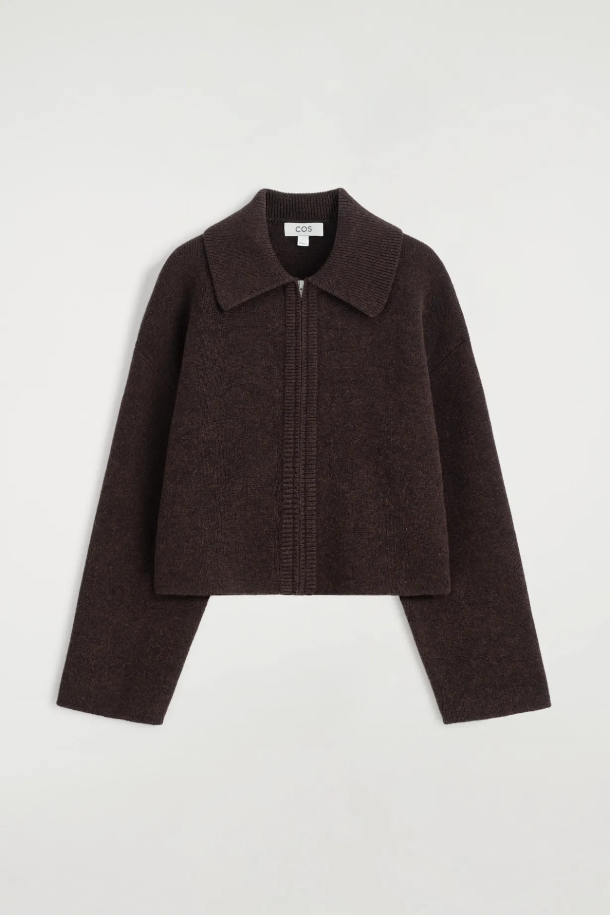 CROPPED KNITTED MERINO WOOL JACKET
