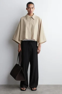 CROPPED TRENCH COAT CAPE