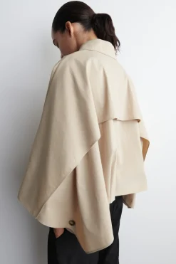 CROPPED TRENCH COAT CAPE