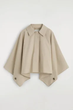 CROPPED TRENCH COAT CAPE
