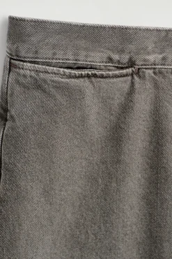 CROPPED WIDE-LEG DENIM PANTS