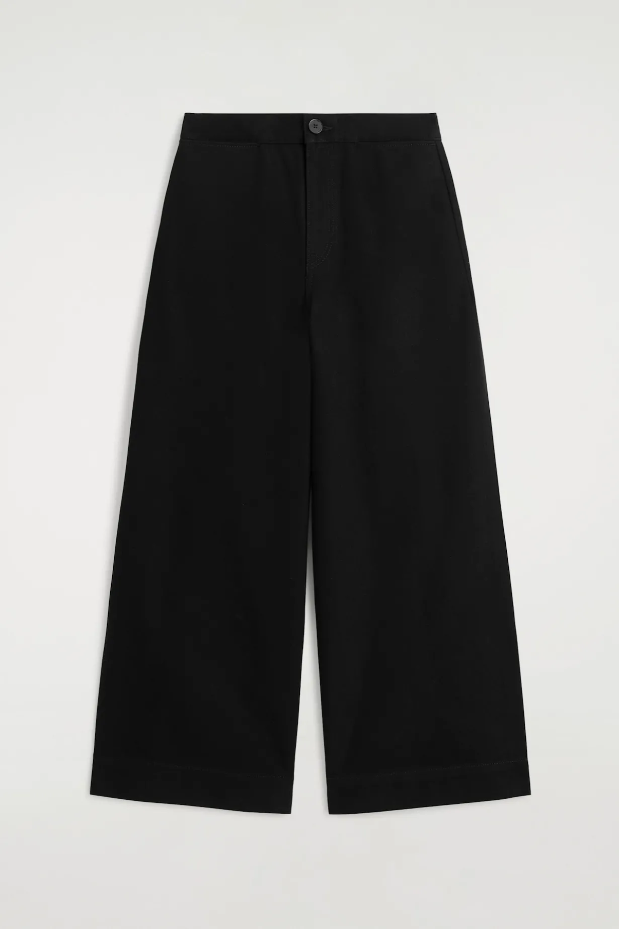 CROPPED WIDE-LEG DENIM PANTS
