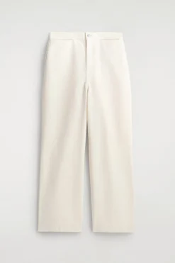 CROPPED WIDE-LEG DENIM PANTS
