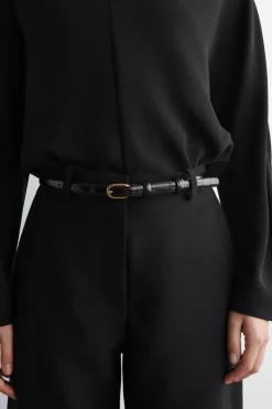 CROPPED WOOL BARREL-LEG PANTS