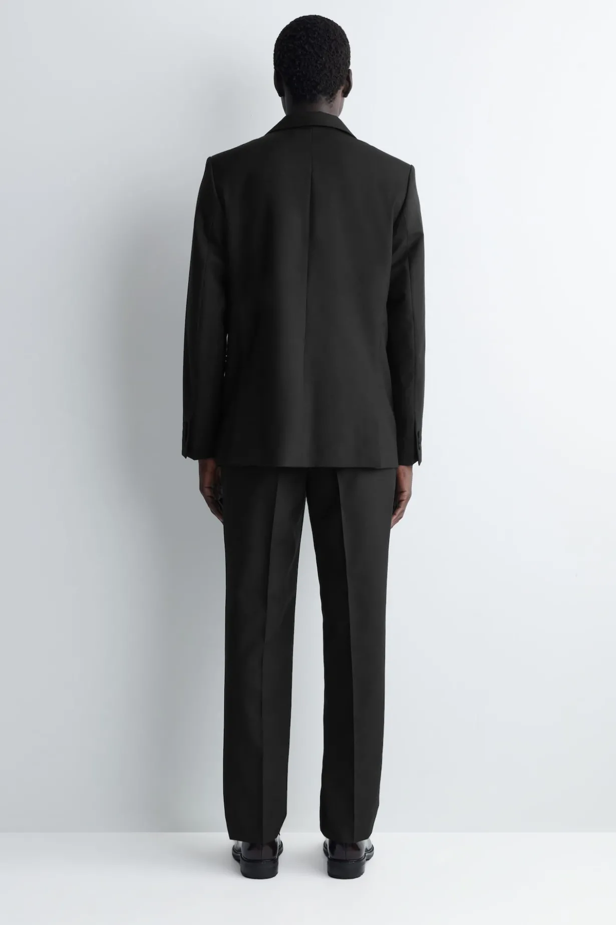 CUMMERBUND-WAIST WOOL TAPERED PANTS
