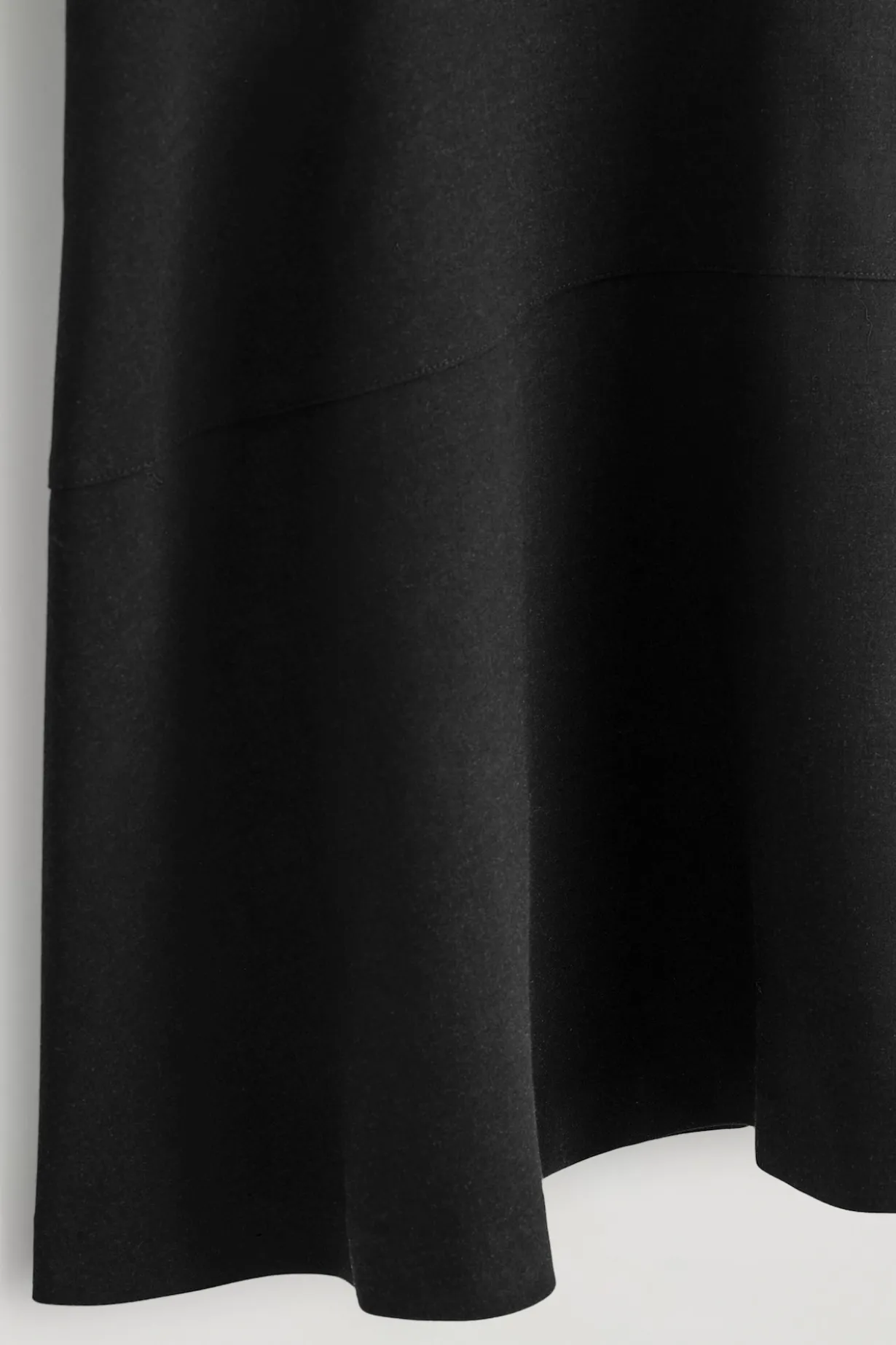 CURVED A-LINE MIDI SKIRT