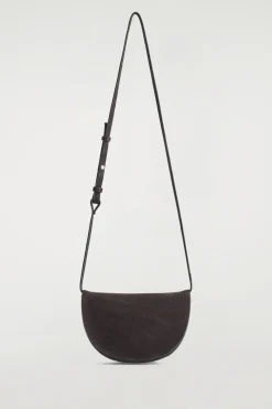 CURVED CROSSBODY BAG - SUEDE
