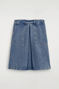DENIM A-LINE UTILITY SKIRT