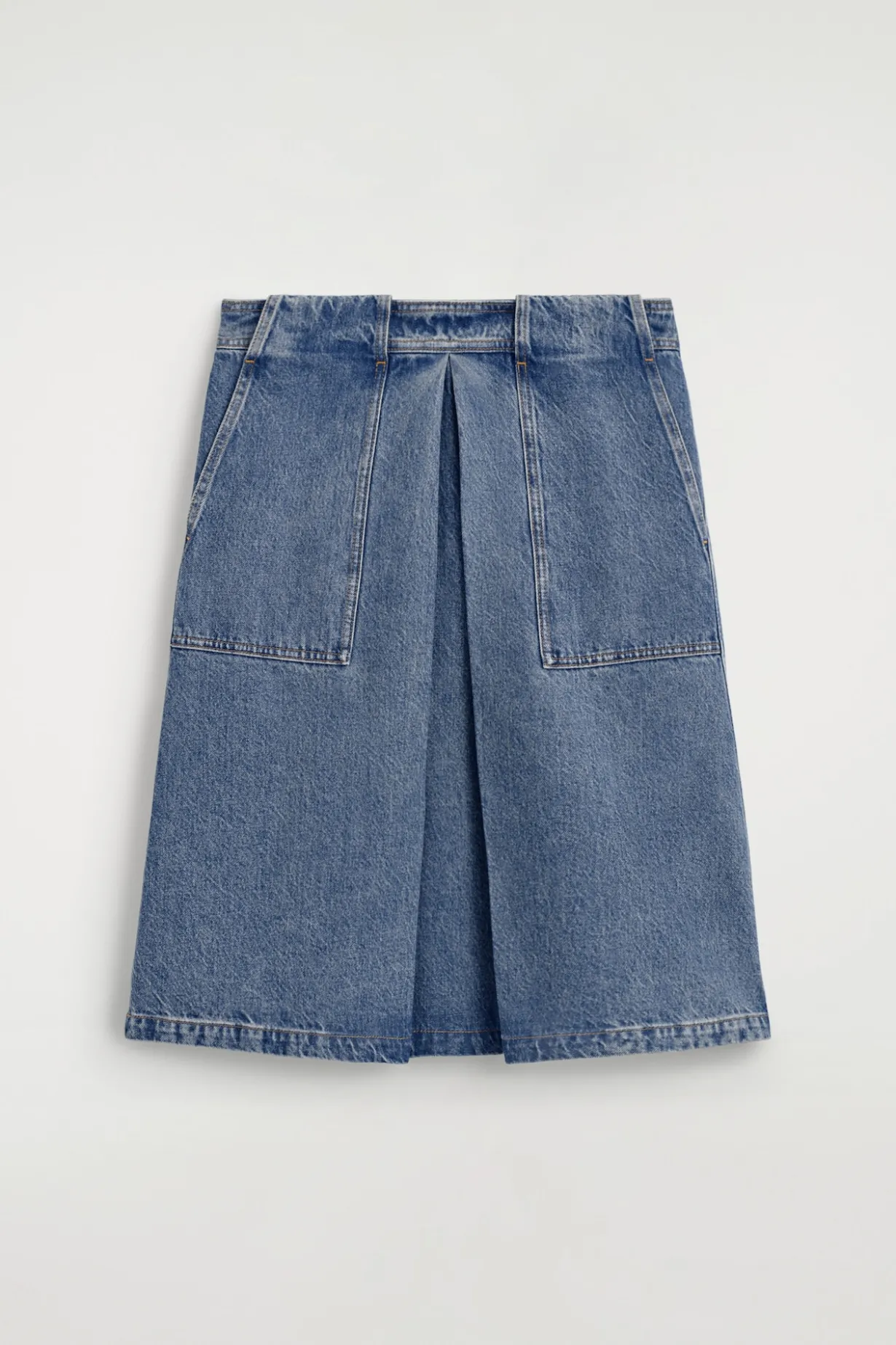 DENIM A-LINE UTILITY SKIRT