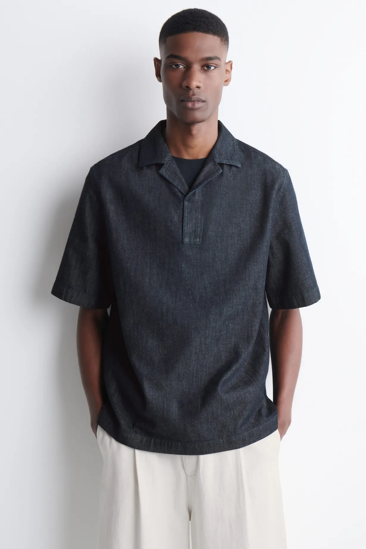 DENIM POPOVER SHIRT
