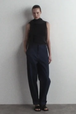 DENIM TULIP PANTS