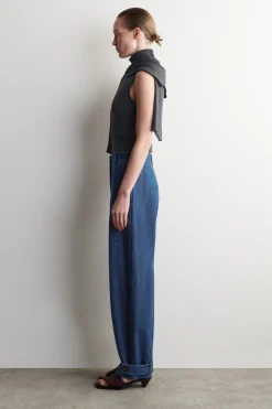 DENIM TULIP PANTS
