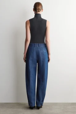 DENIM TULIP PANTS