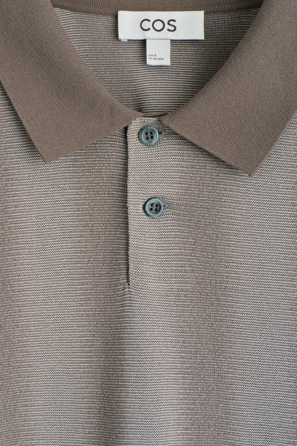 DIFFUSED-STRIPE KNIT POLO SHIRT