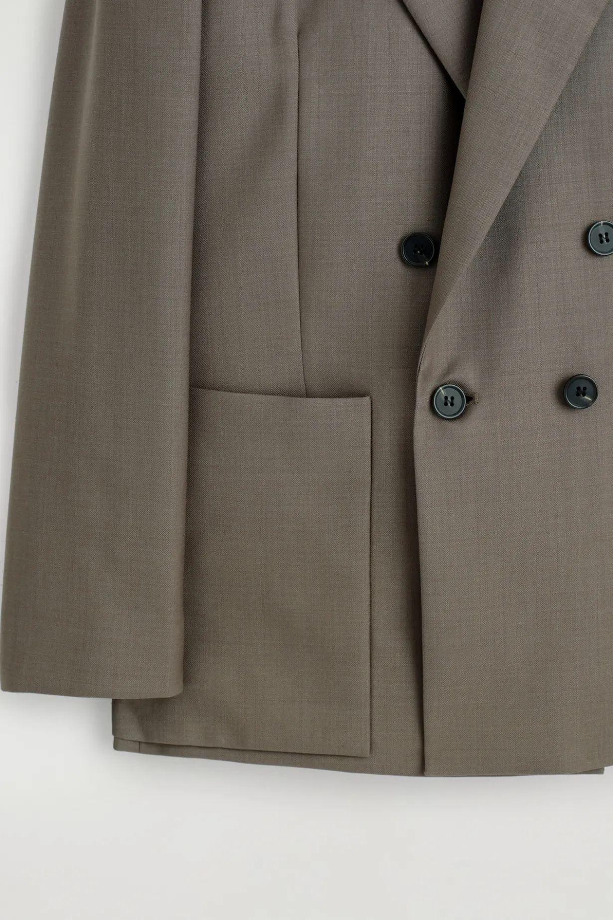 DOUBLE-BREASTED WOOL-TWILL BLAZER