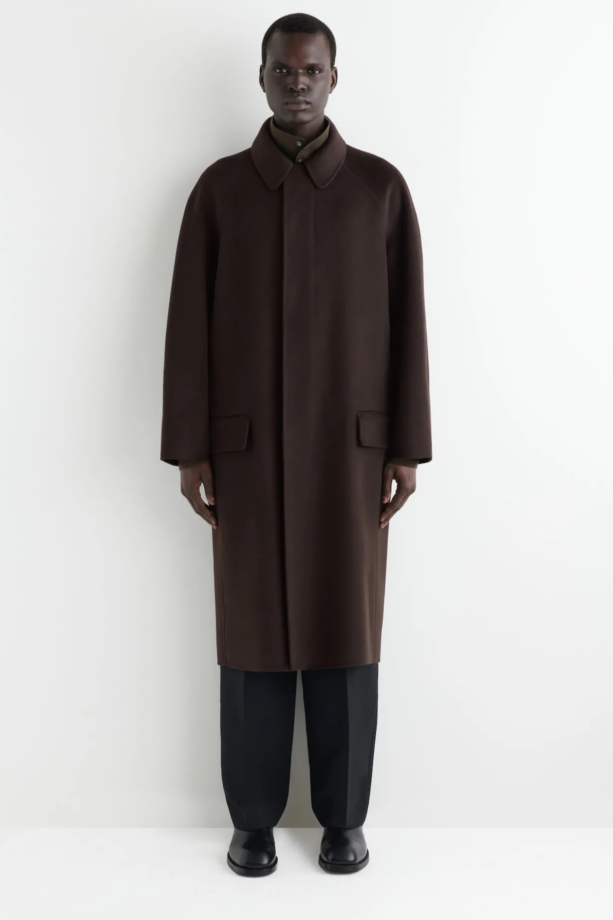 DOUBLE-FACED WOOL LONG CAR COAT