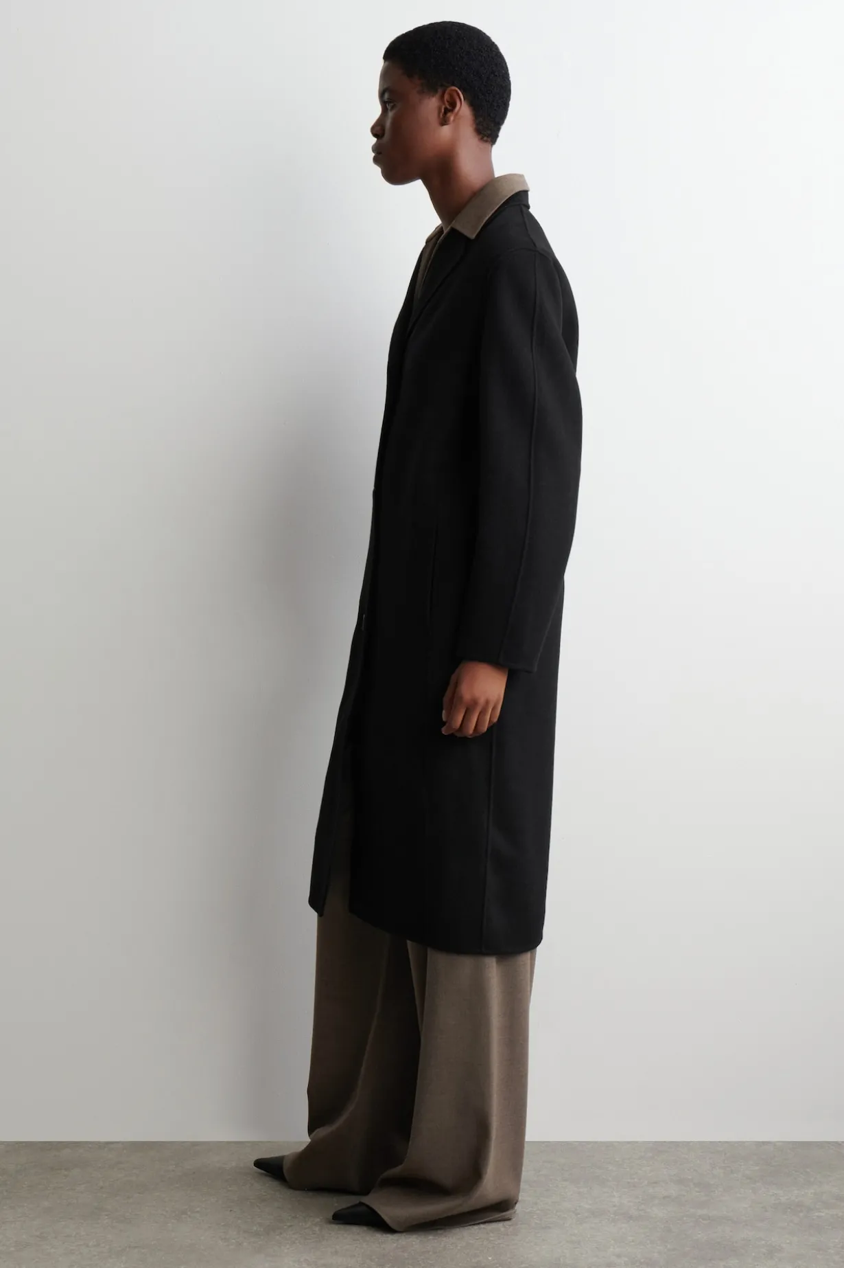 DOUBLE-FACED WOOL LONG COAT