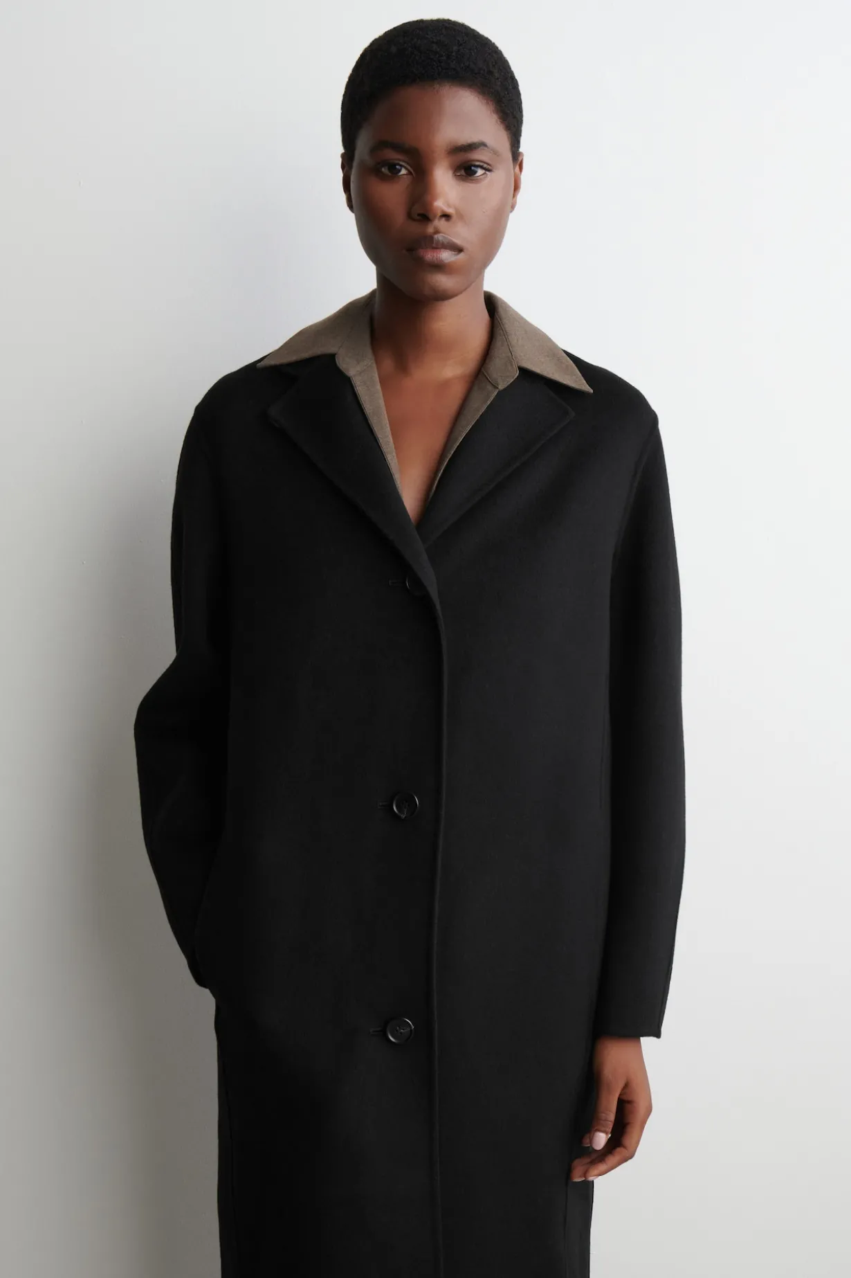 DOUBLE-FACED WOOL LONG COAT
