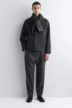 DOUBLE-FACED WOOL SCARF