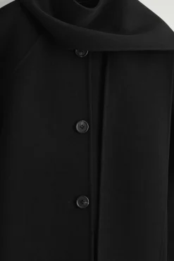 DOUBLE-FACED WOOL SCARF SHORT JACKET