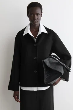 DOUBLE-FACED WOOL SHORT JACKET