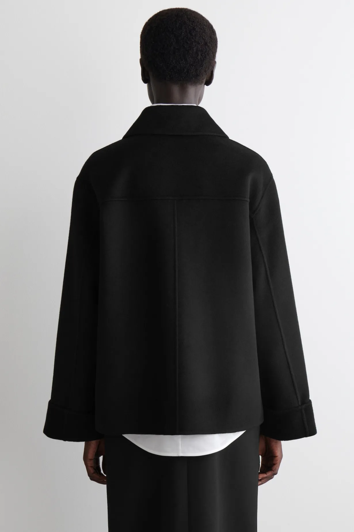 DOUBLE-FACED WOOL SHORT JACKET