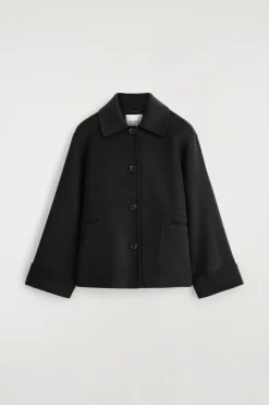 DOUBLE-FACED WOOL SHORT JACKET