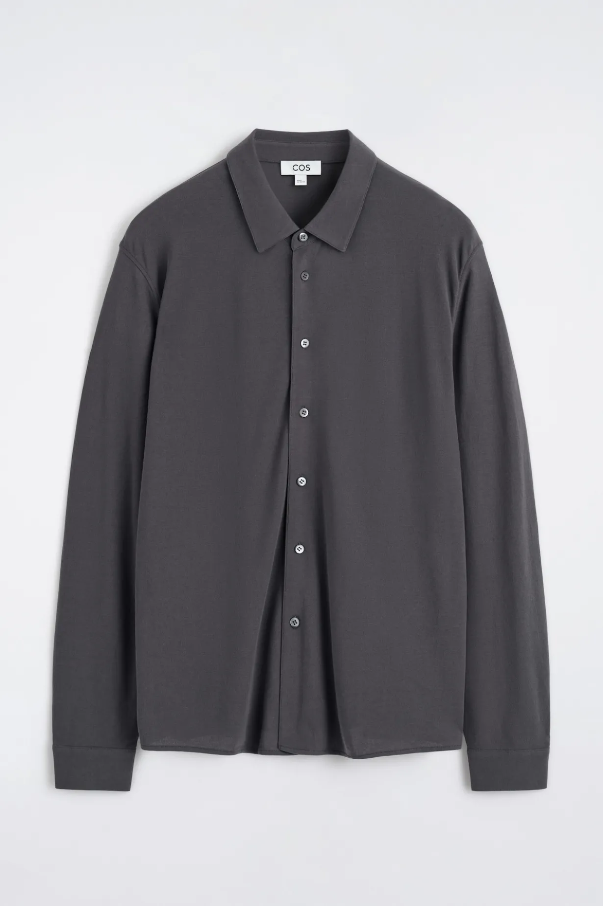 DRAPED COTTON-JERSEY SHIRT