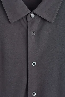 DRAPED COTTON-JERSEY SHIRT