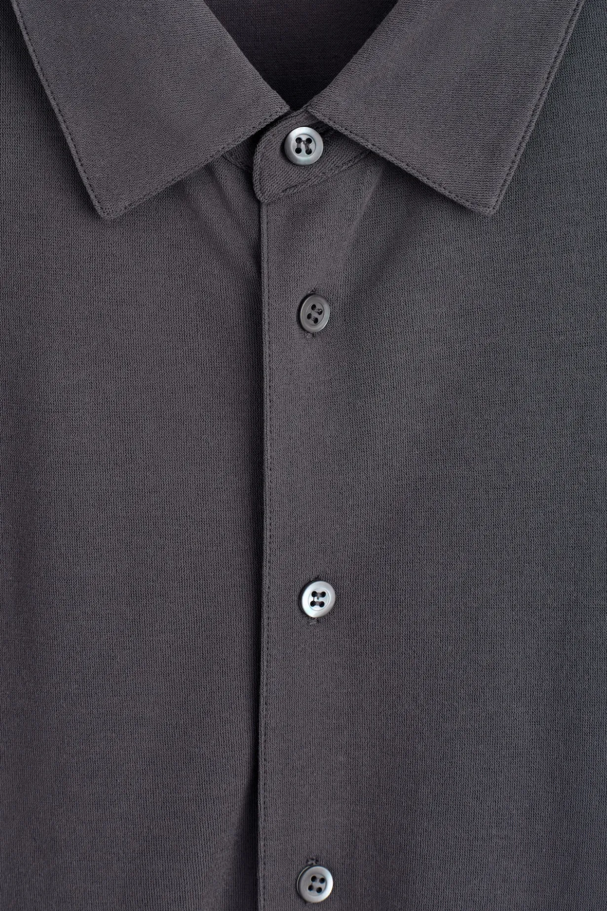 DRAPED COTTON-JERSEY SHIRT