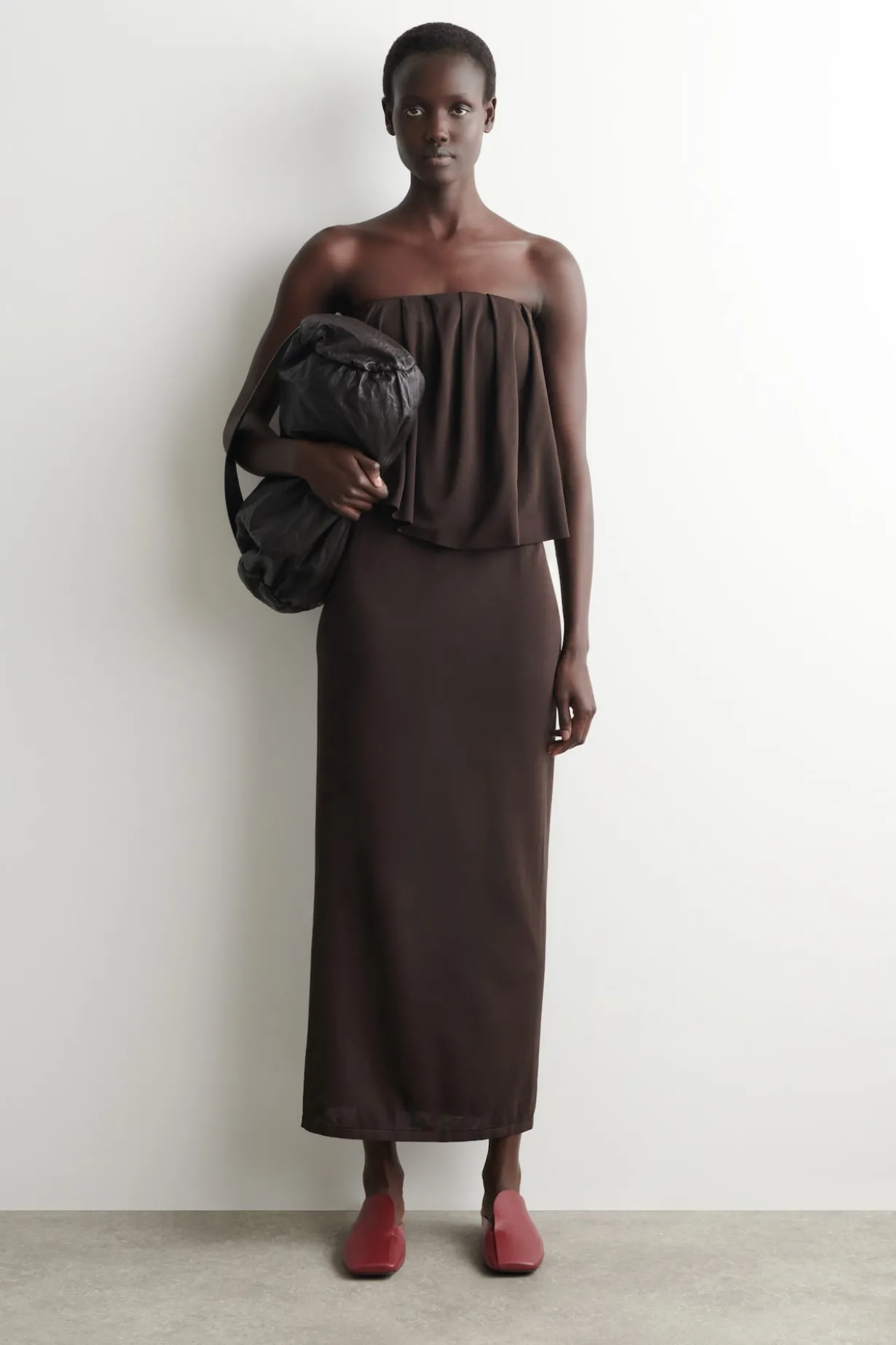 DRAPED LEATHER MULES