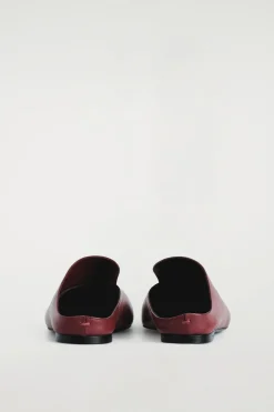 DRAPED LEATHER MULES