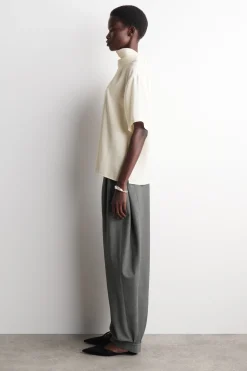 DRAPED SCARF-DETAIL TOP