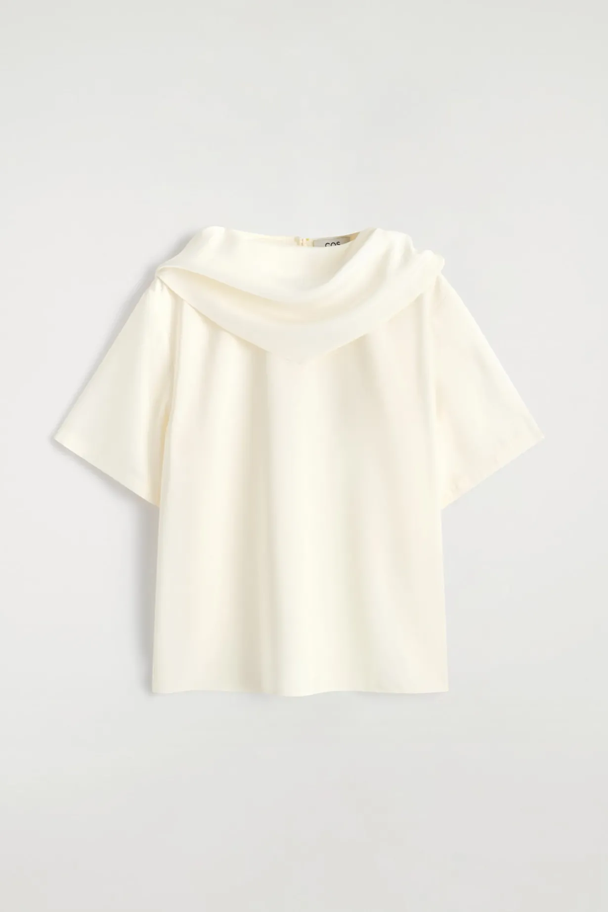 DRAPED SCARF-DETAIL TOP