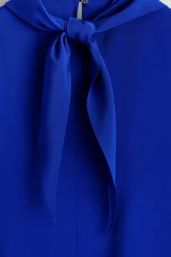 DRAPED SCARF-DETAIL TOP