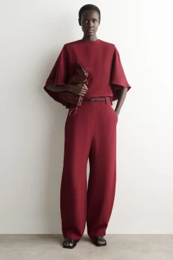 DRAPED SILK TOP