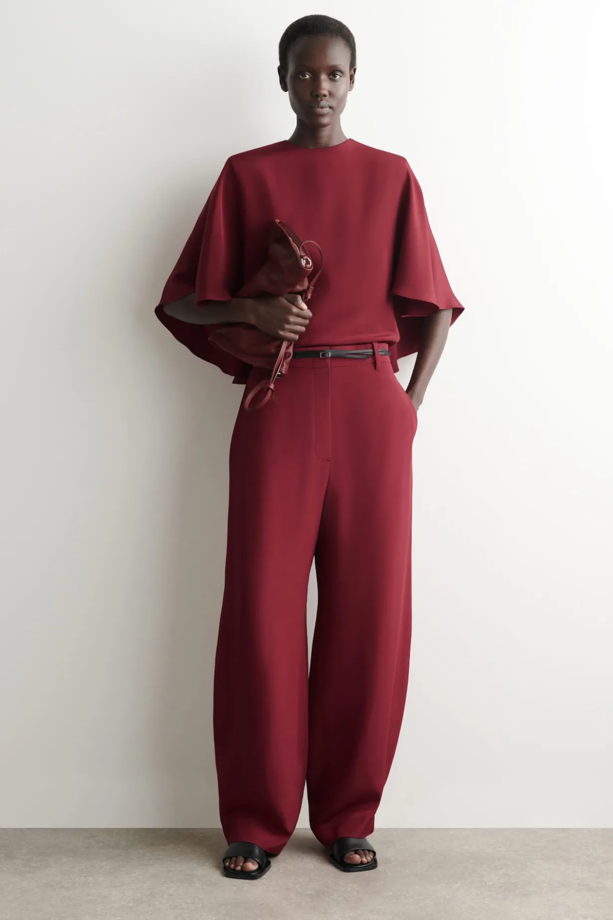 DRAPED SILK TOP