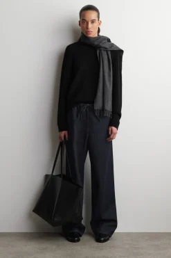 DRAWSTRING DENIM PANTS