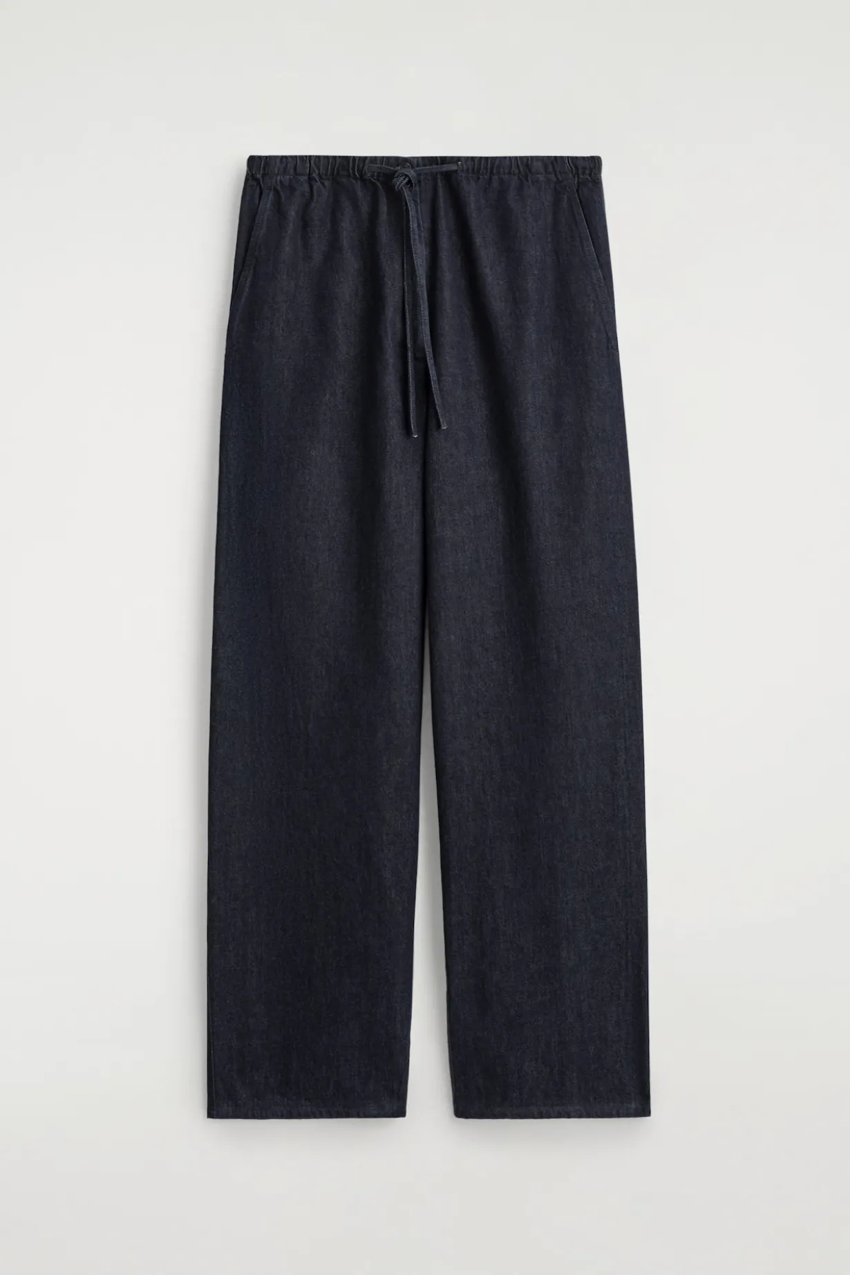 DRAWSTRING DENIM PANTS