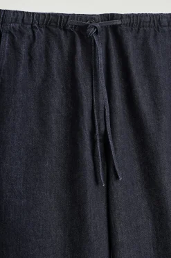 DRAWSTRING DENIM PANTS