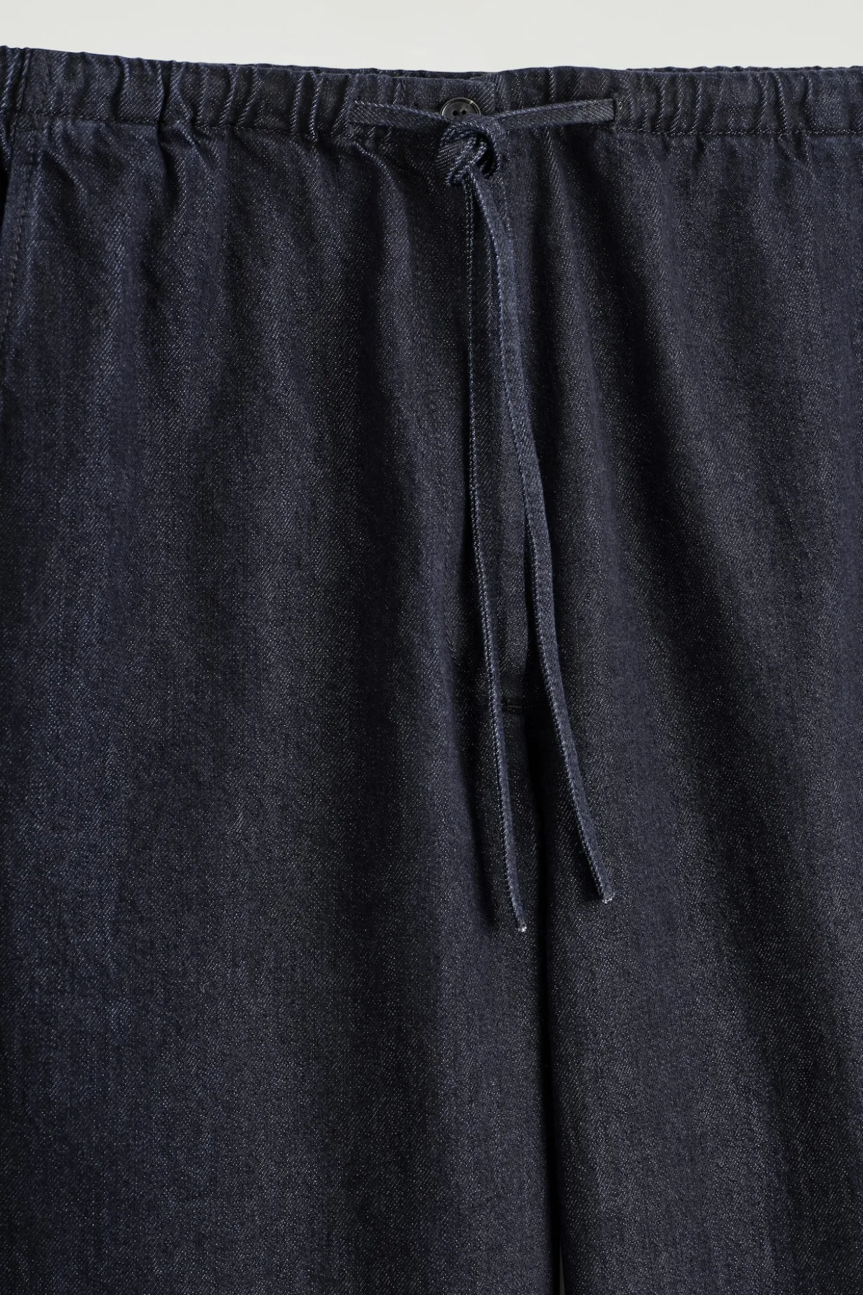 DRAWSTRING DENIM PANTS